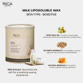 Rica Milk Liposoluble Wax for Sensitive Skin, 800ml